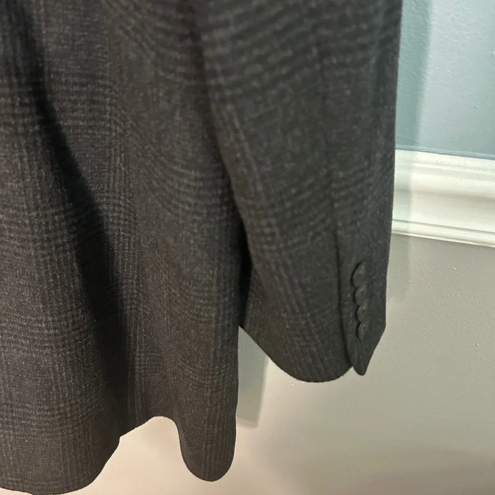 Hart Schaffner Marx Mens Blazer Black Two Button Sport Coat Medallion Lining